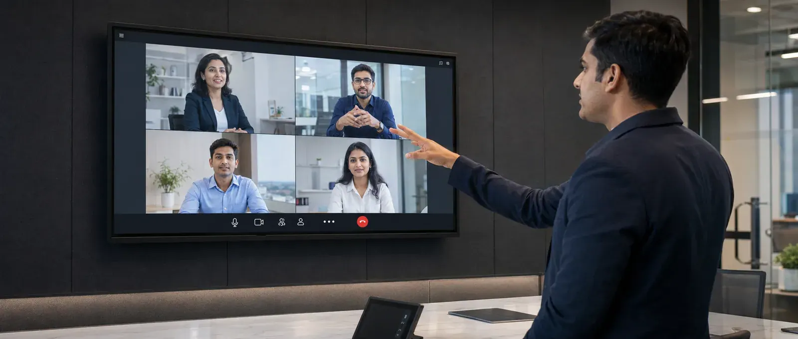 Touchscreen video wall