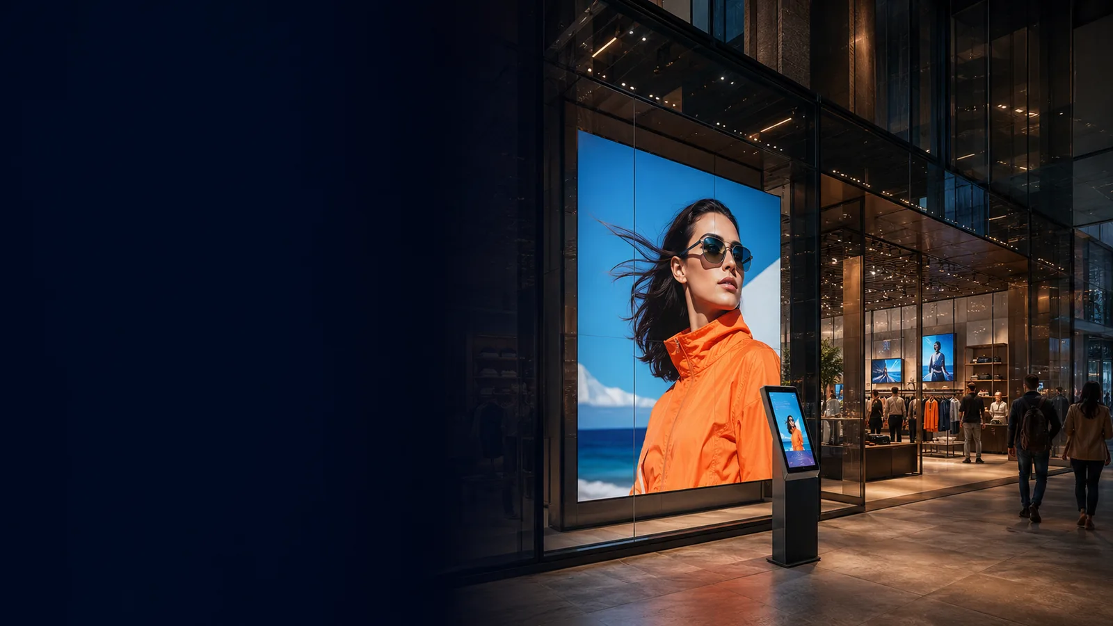 Digital signage experience in a retail environment