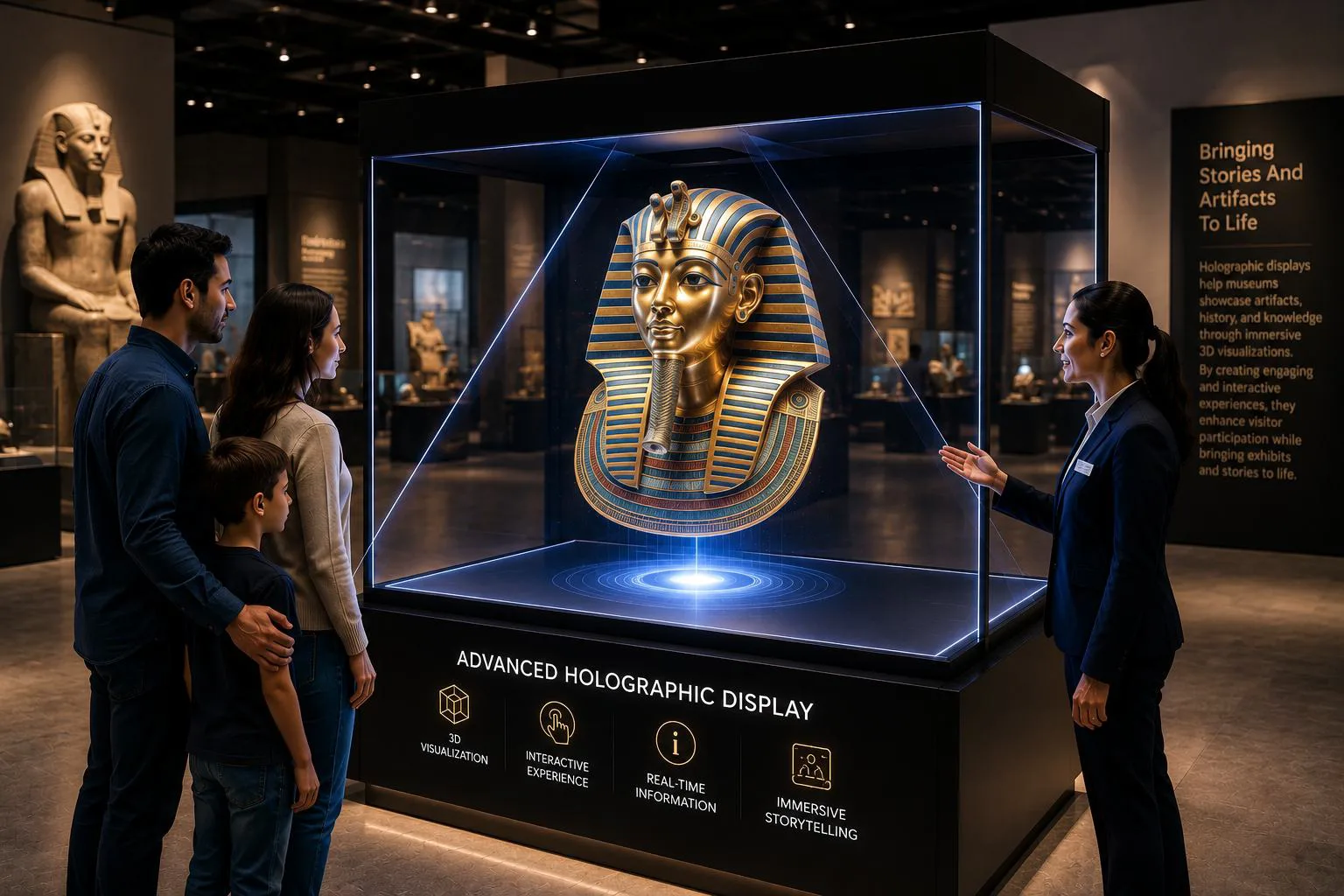 Holographic museum display