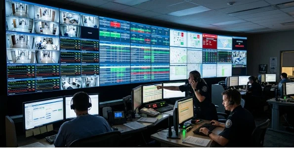 Central monitoring video walls