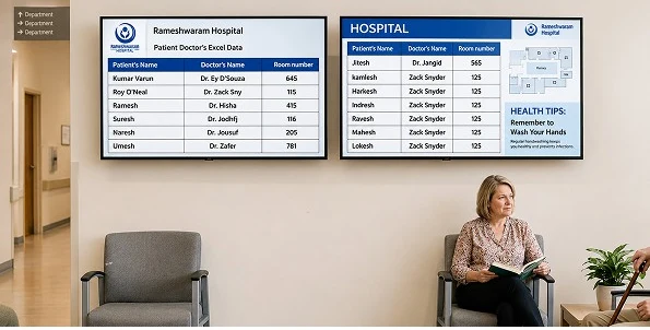 Hospital commercial displays