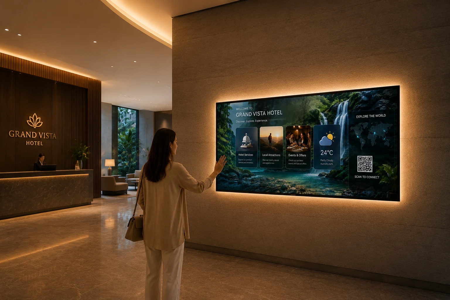 Gesture based interactive wall