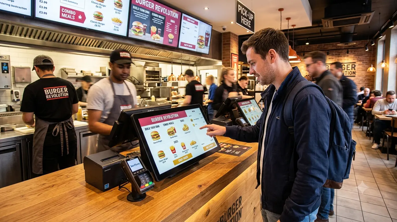 Countertop display at a QSR counter