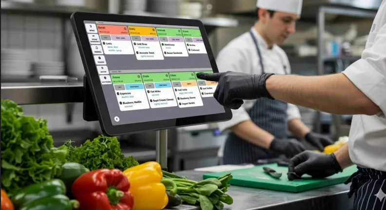 Kitchen display in a QSR