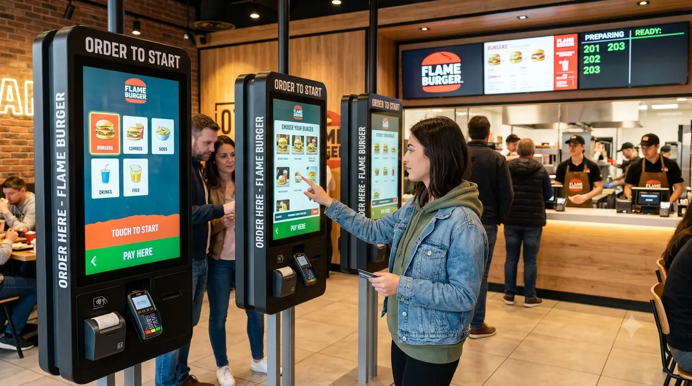 Self ordering kiosk