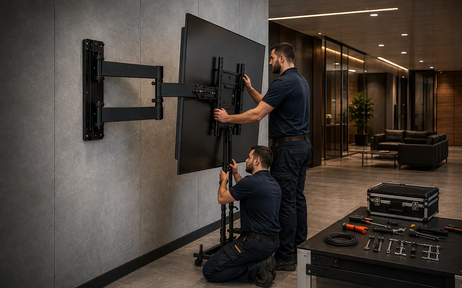 Professional display installation and mounting
